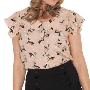 Beach Bash by Art & Tatyana Deer Button Up Blouse